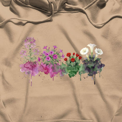 Watercolor Canyonlands Wildflowers Hoodie