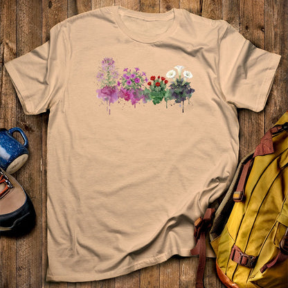 Watercolor Canyonlands Wildflowers T-Shirt