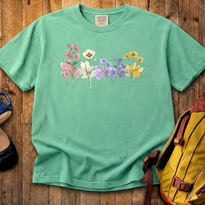 Watercolor Capitol Reef Wildflowers Cotton T-Shirt