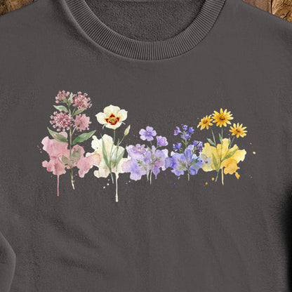 Watercolor Capitol Reef Wildflowers Crewneck Sweatshirt