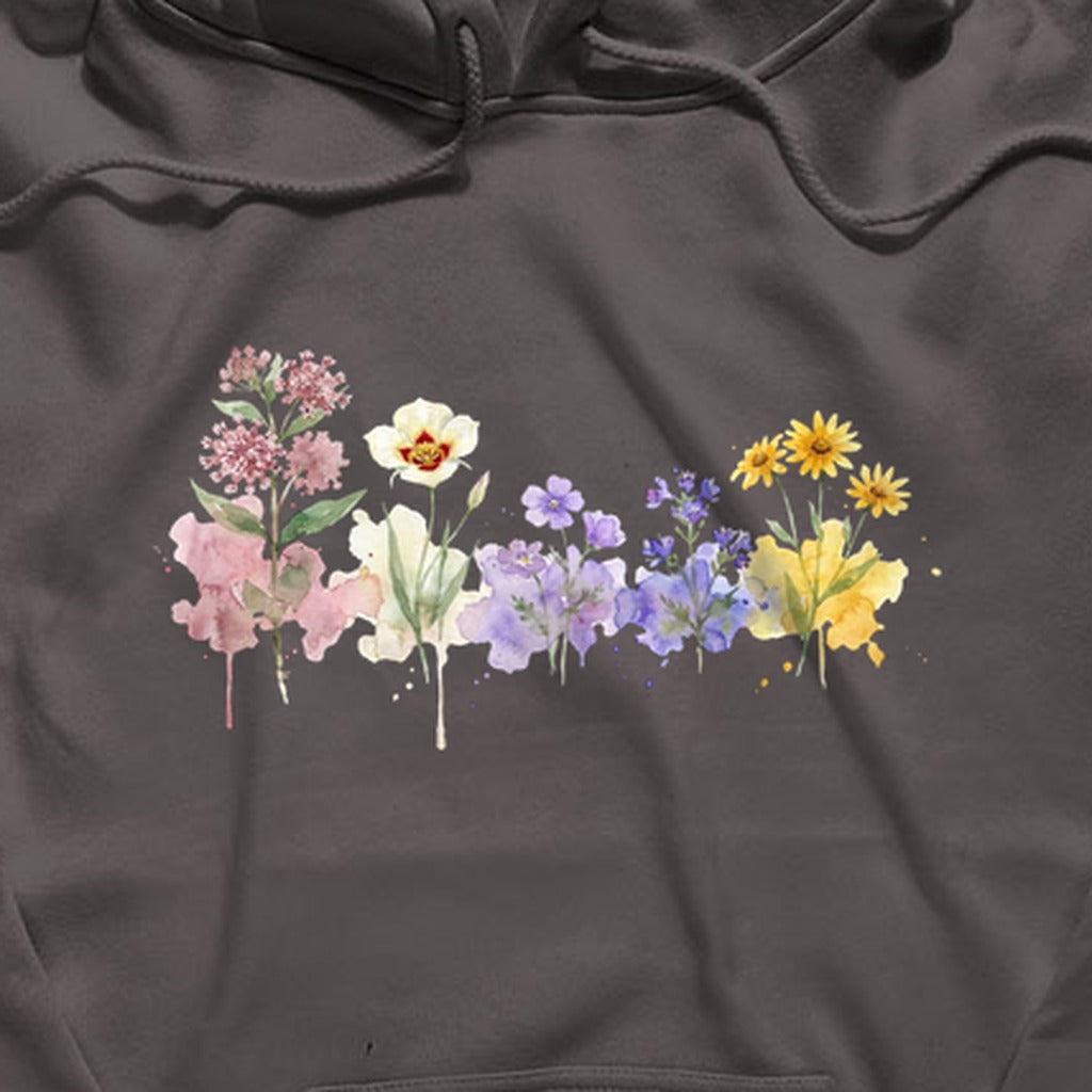 Watercolor Capitol Reef Wildflowers Hoodie