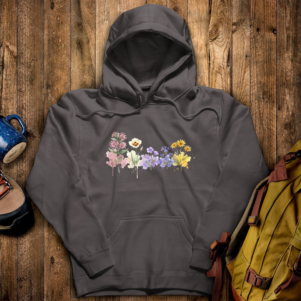 Watercolor Capitol Reef Wildflowers Hoodie