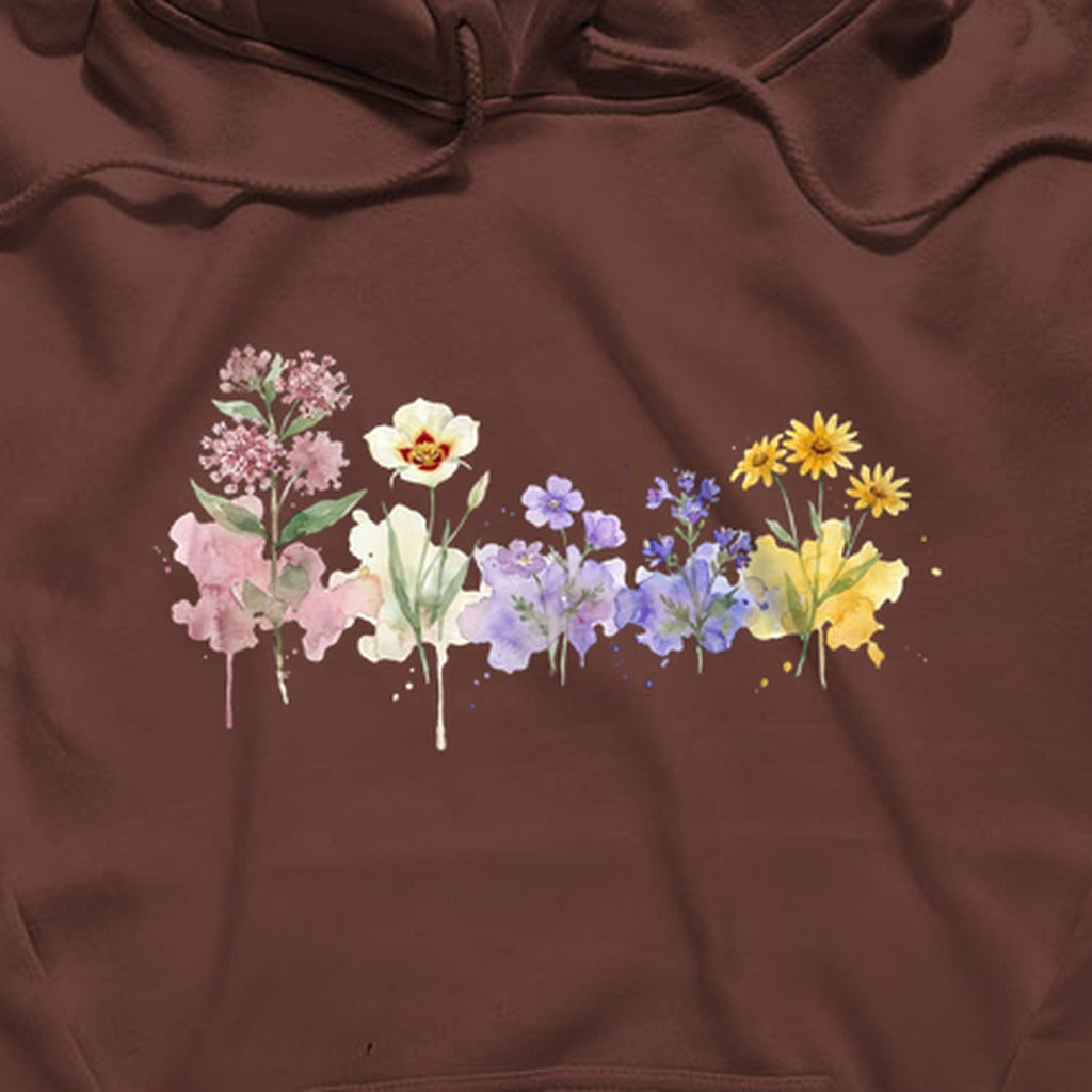 Watercolor Capitol Reef Wildflowers Hoodie