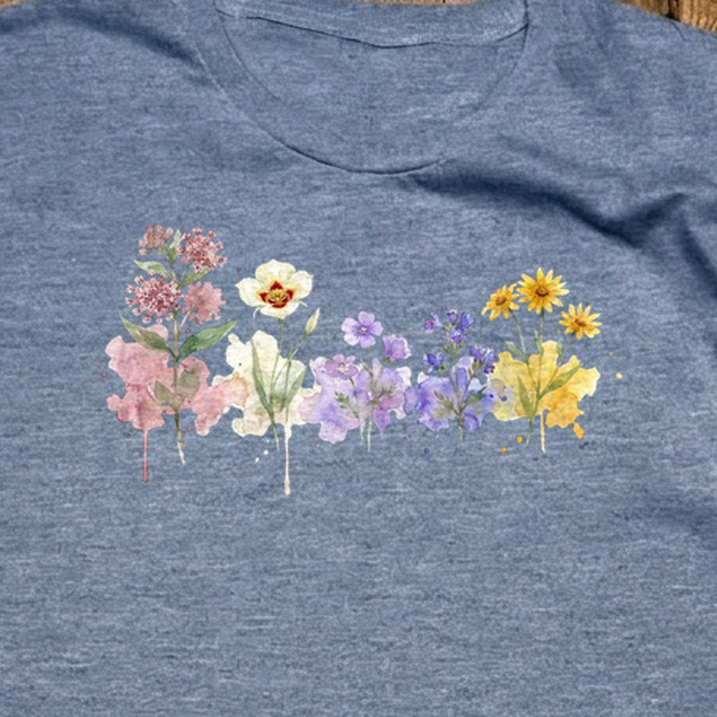 Watercolor Capitol Reef Wildflowers T-Shirt