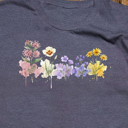Watercolor Capitol Reef Wildflowers T-Shirt