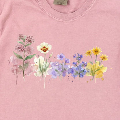 Watercolor Capitol Reef Wildflowers Premium Long Sleeve