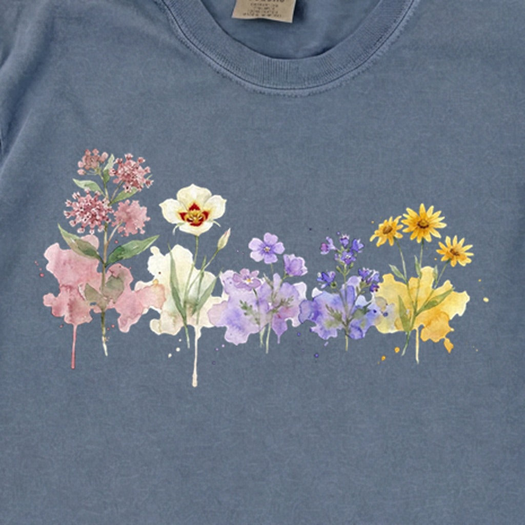 Watercolor Capitol Reef Wildflowers Premium Long Sleeve