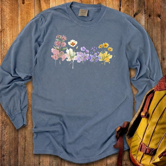 Watercolor Capitol Reef Wildflowers Premium Long Sleeve