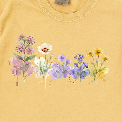 Watercolor Capitol Reef Wildflowers Premium Long Sleeve