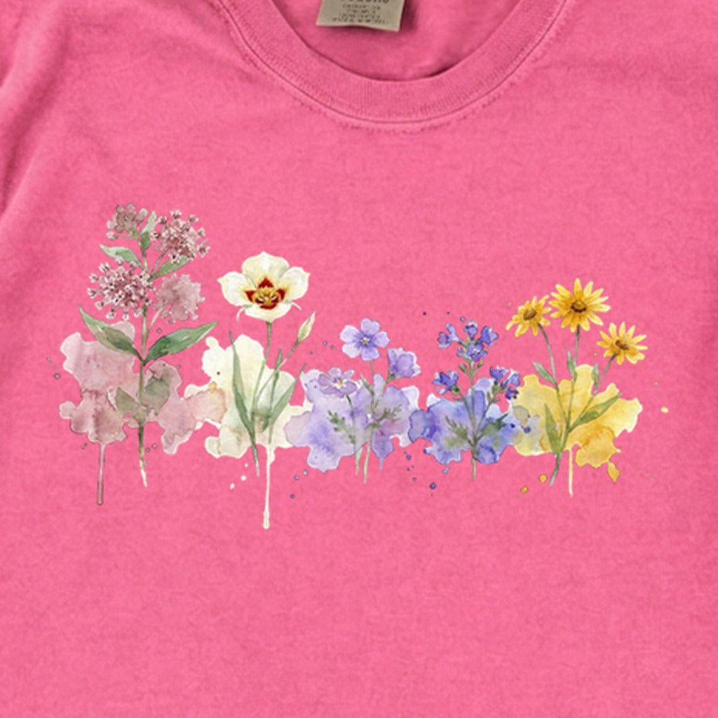 Watercolor Capitol Reef Wildflowers Premium Long Sleeve