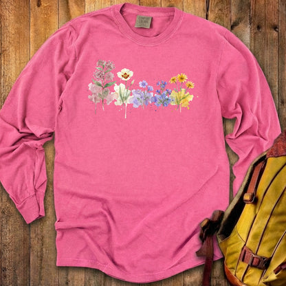 Watercolor Capitol Reef Wildflowers Premium Long Sleeve