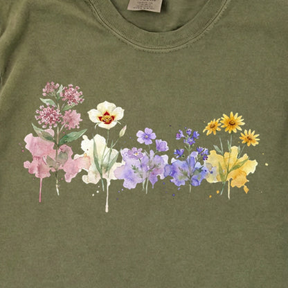 Watercolor Capitol Reef Wildflowers Premium Long Sleeve