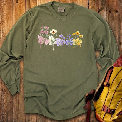 Watercolor Capitol Reef Wildflowers Premium Long Sleeve