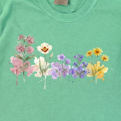 Watercolor Capitol Reef Wildflowers Premium Long Sleeve