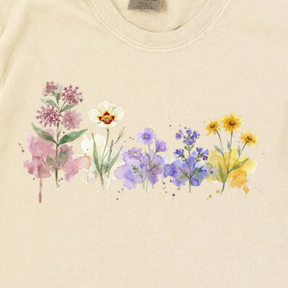 Watercolor Capitol Reef Wildflowers Premium Long Sleeve