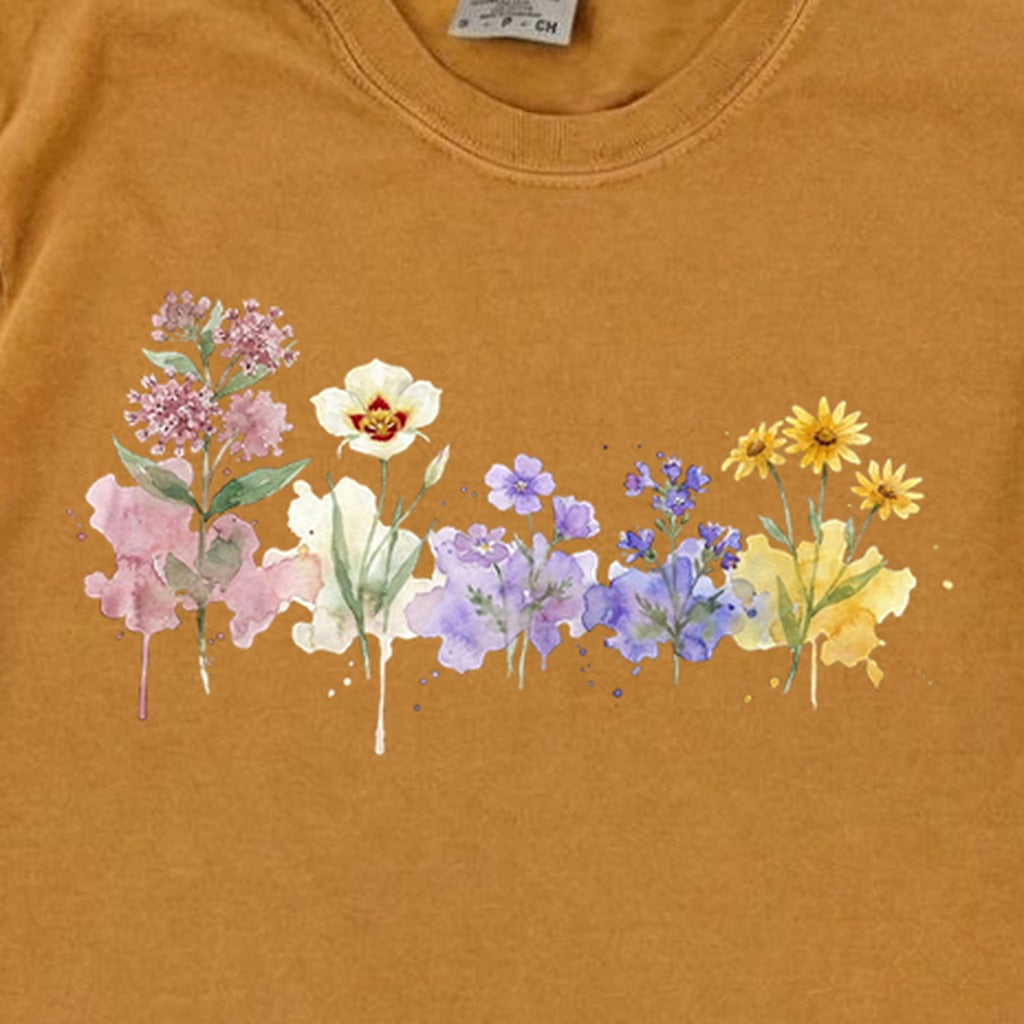 Watercolor Capitol Reef Wildflowers Premium Long Sleeve