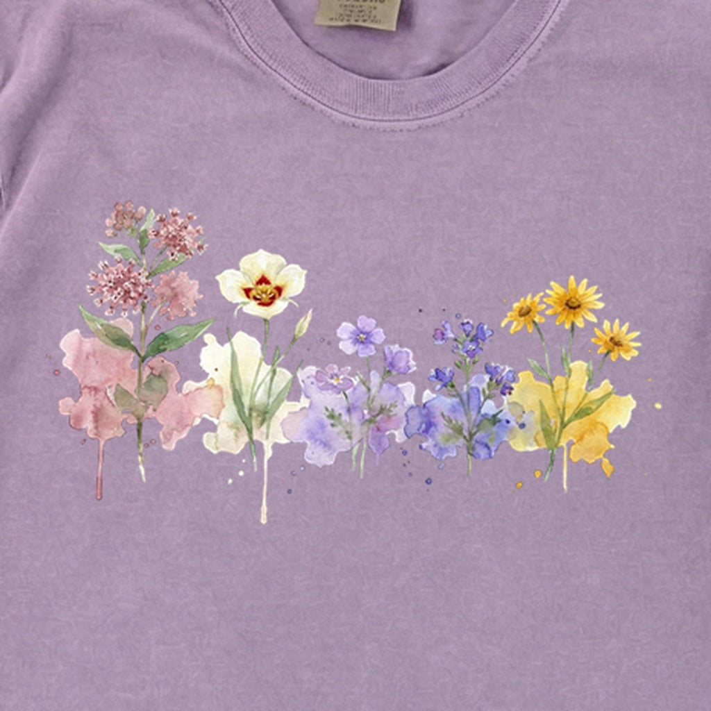Watercolor Capitol Reef Wildflowers Premium Long Sleeve