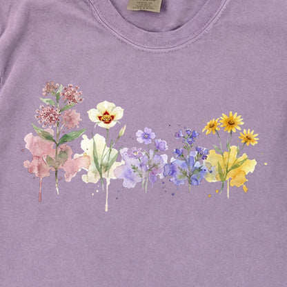 Watercolor Capitol Reef Wildflowers Premium Long Sleeve