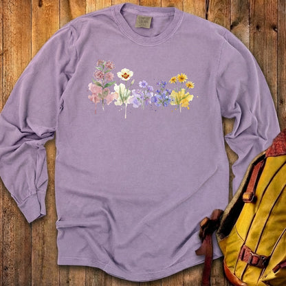 Watercolor Capitol Reef Wildflowers Premium Long Sleeve