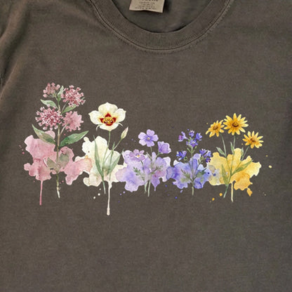 Watercolor Capitol Reef Wildflowers Premium Long Sleeve