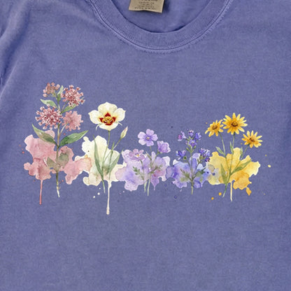 Watercolor Capitol Reef Wildflowers Premium Long Sleeve