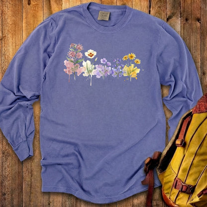 Watercolor Capitol Reef Wildflowers Premium Long Sleeve