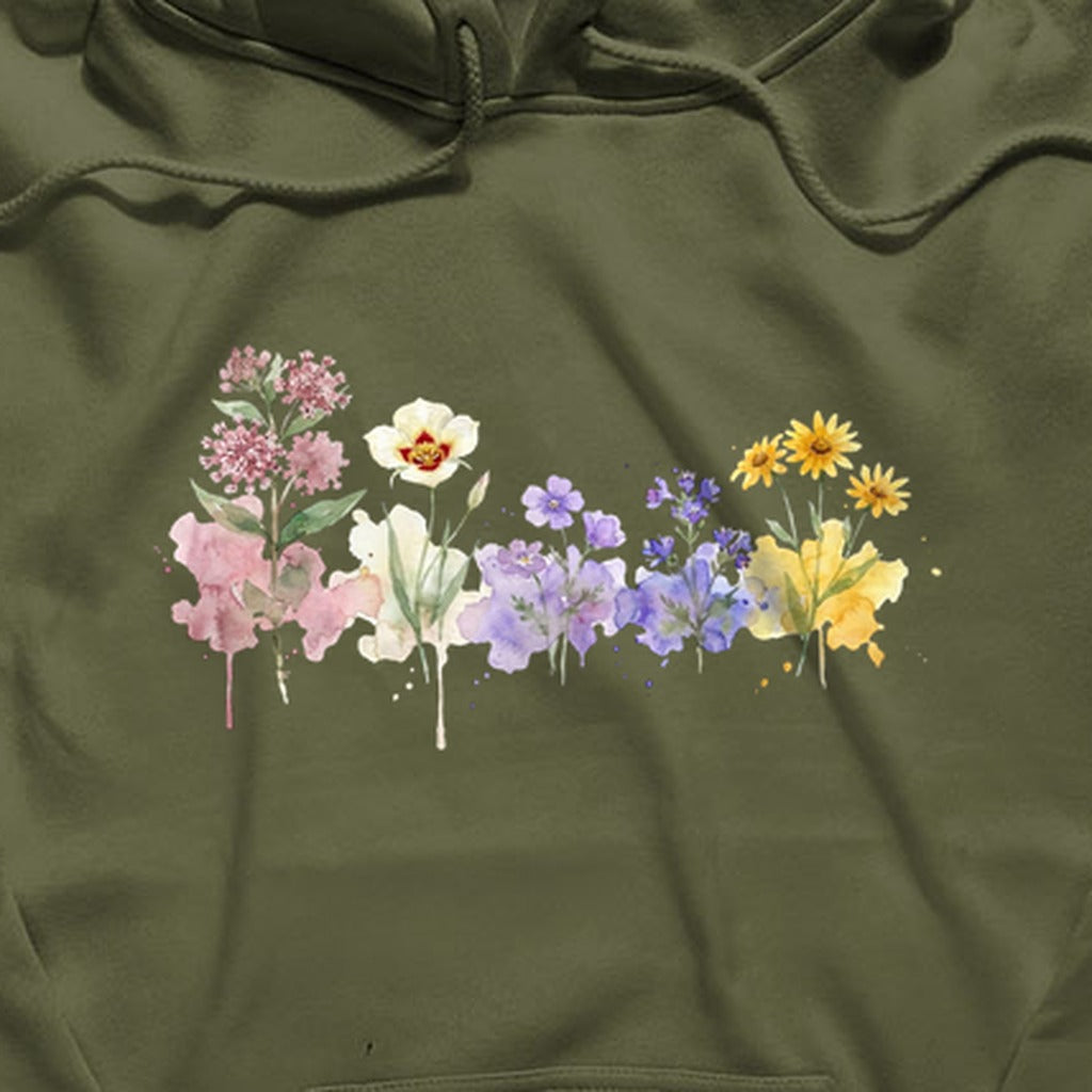 Watercolor Capitol Reef Wildflowers Hoodie