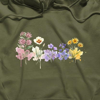 Watercolor Capitol Reef Wildflowers Hoodie