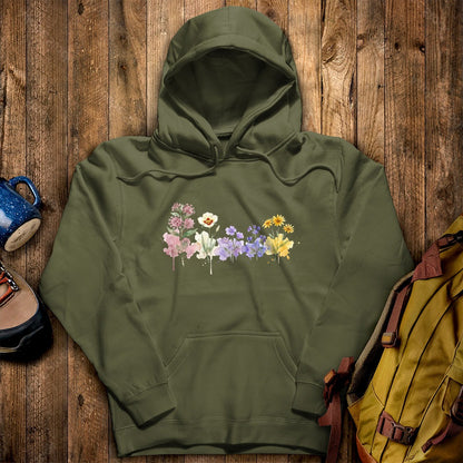 Watercolor Capitol Reef Wildflowers Hoodie