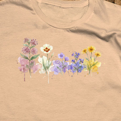 Watercolor Capitol Reef Wildflowers T-Shirt