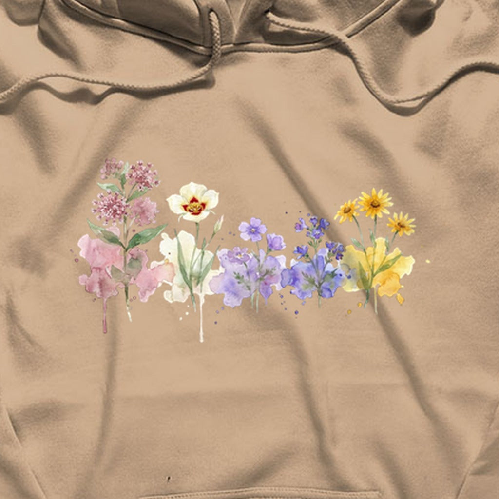 Watercolor Capitol Reef Wildflowers Hoodie