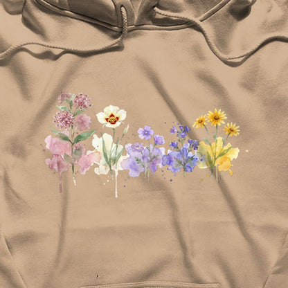 Watercolor Capitol Reef Wildflowers Hoodie
