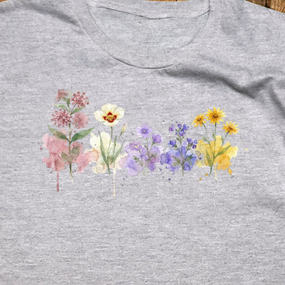 Watercolor Capitol Reef Wildflowers T-Shirt