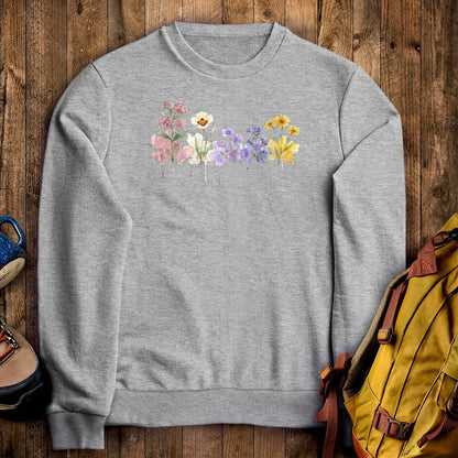 Watercolor Capitol Reef Wildflowers Crewneck Sweatshirt