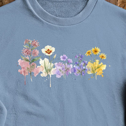 Watercolor Capitol Reef Wildflowers Crewneck Sweatshirt