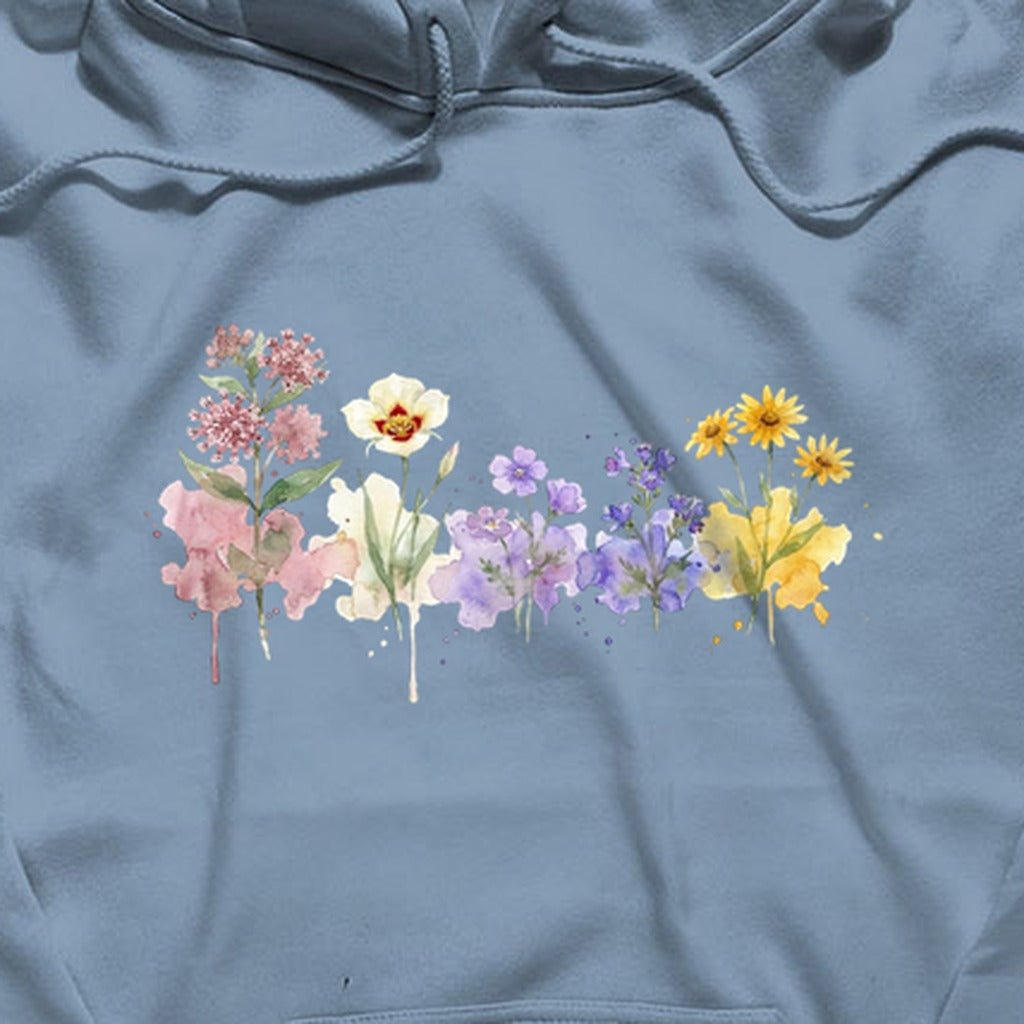 Watercolor Capitol Reef Wildflowers Hoodie