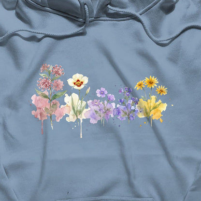 Watercolor Capitol Reef Wildflowers Hoodie