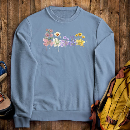 Watercolor Capitol Reef Wildflowers Crewneck Sweatshirt
