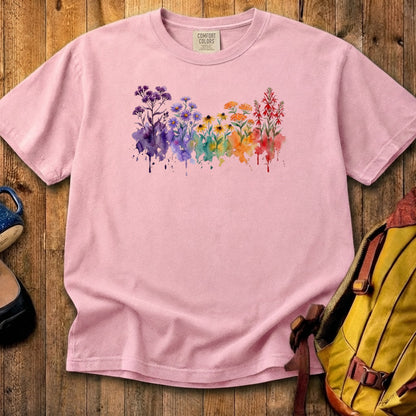 Watercolor Cuyahoga Valley Wildflowers Cotton T-Shirt