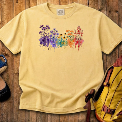 Watercolor Cuyahoga Valley Wildflowers Cotton T-Shirt