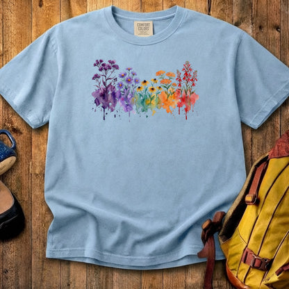 Watercolor Cuyahoga Valley Wildflowers Cotton T-Shirt