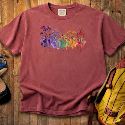Watercolor Cuyahoga Valley Wildflowers Cotton T-Shirt