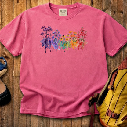 Watercolor Cuyahoga Valley Wildflowers Cotton T-Shirt