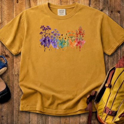 Watercolor Cuyahoga Valley Wildflowers Cotton T-Shirt