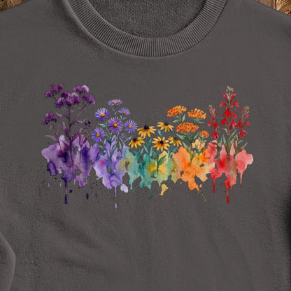 Watercolor Cuyahoga Valley Wildflowers Crewneck Sweatshirt