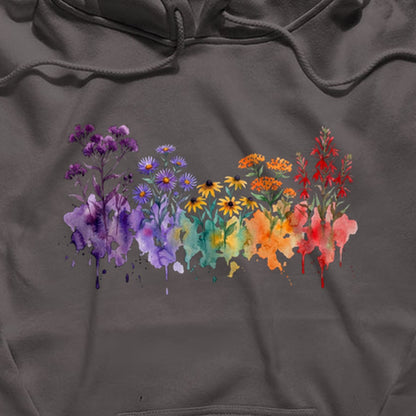 Watercolor Cuyahoga Valley Wildflowers Hoodie