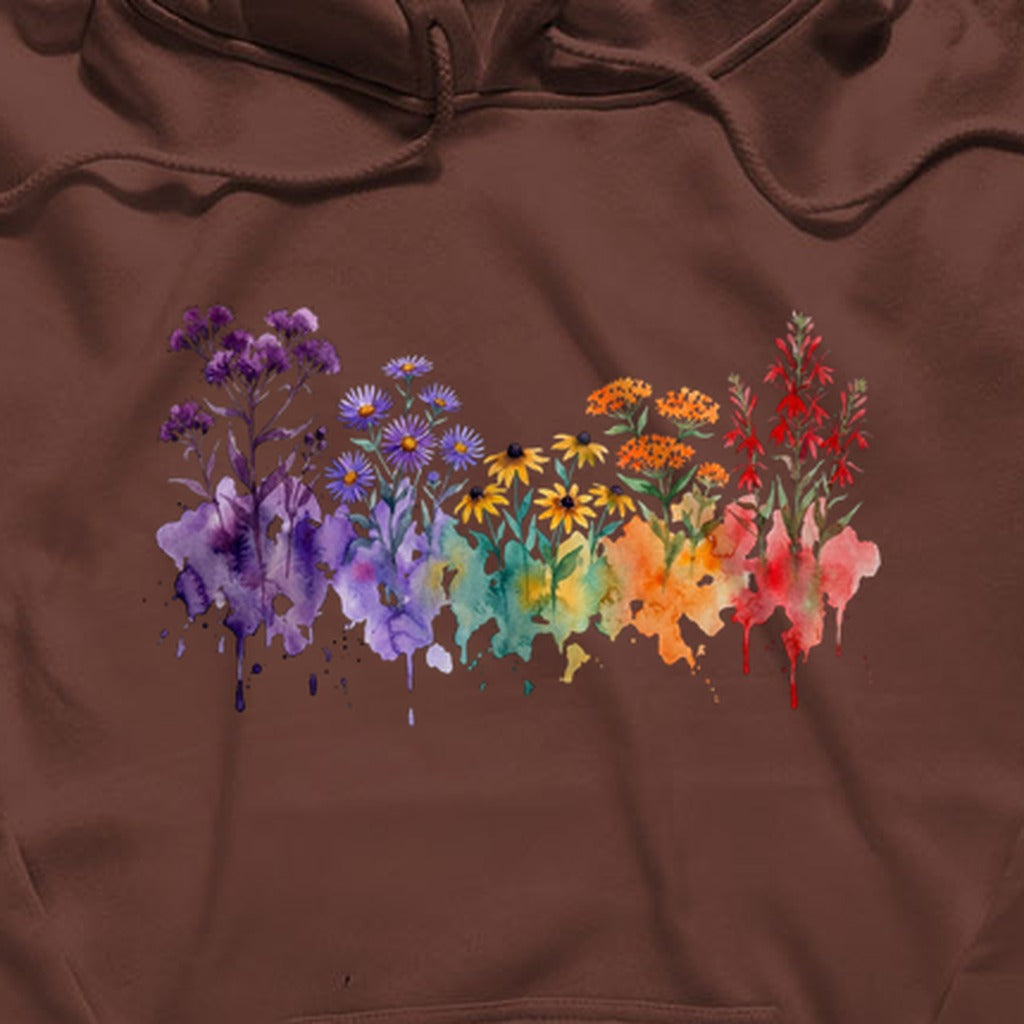 Watercolor Cuyahoga Valley Wildflowers Hoodie