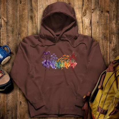 Watercolor Cuyahoga Valley Wildflowers Hoodie