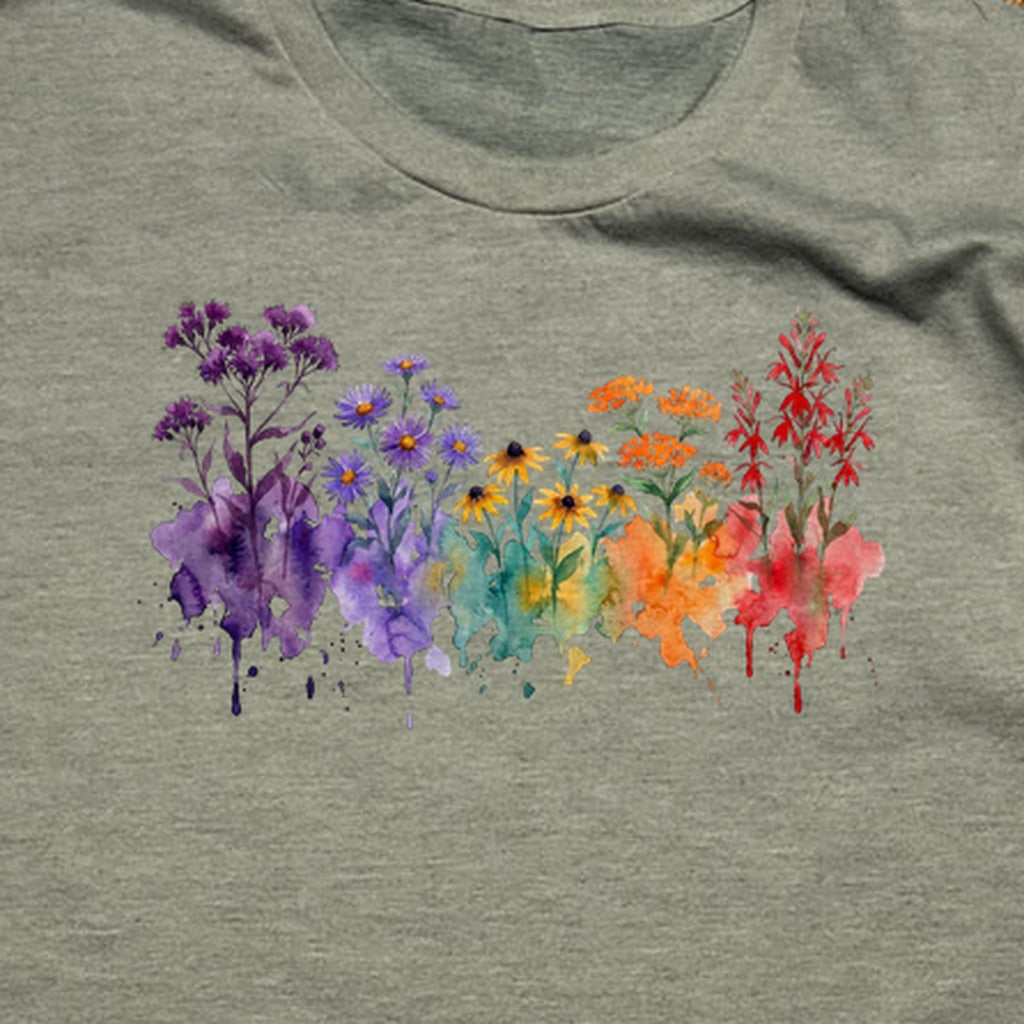Watercolor Cuyahoga Valley Wildflowers T-Shirt