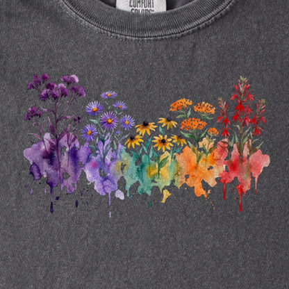Watercolor Cuyahoga Valley Wildflowers Kids Cotton T-Shirt